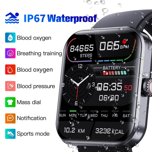 Cross-border F57L smart watch 1.91 HD IPS large screen waterproof heart