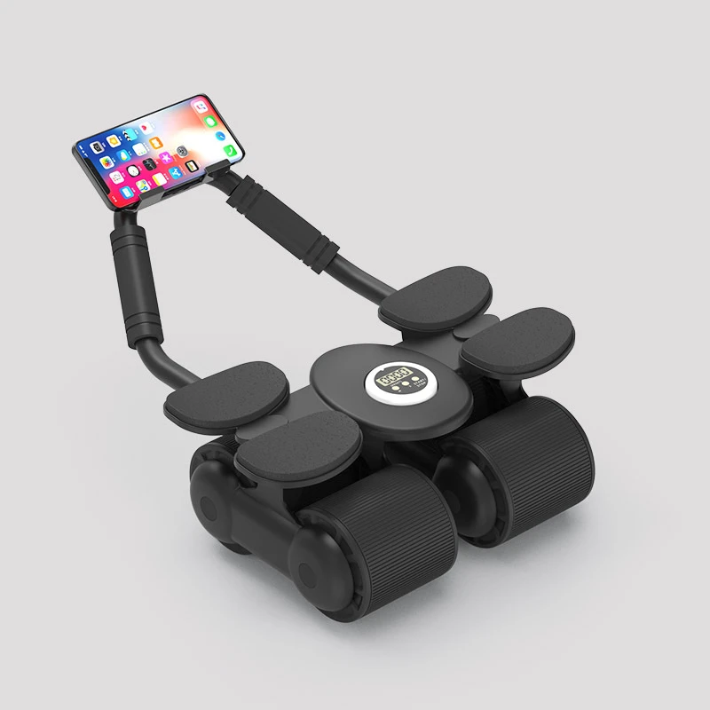 Four-Elbow Support Abdominal Wheel, Automatic Rebound Abdominal Curling Exercise, Abdominal Muscle Training Tool, Household Roller, Double Elbow 4 Wheels - 1