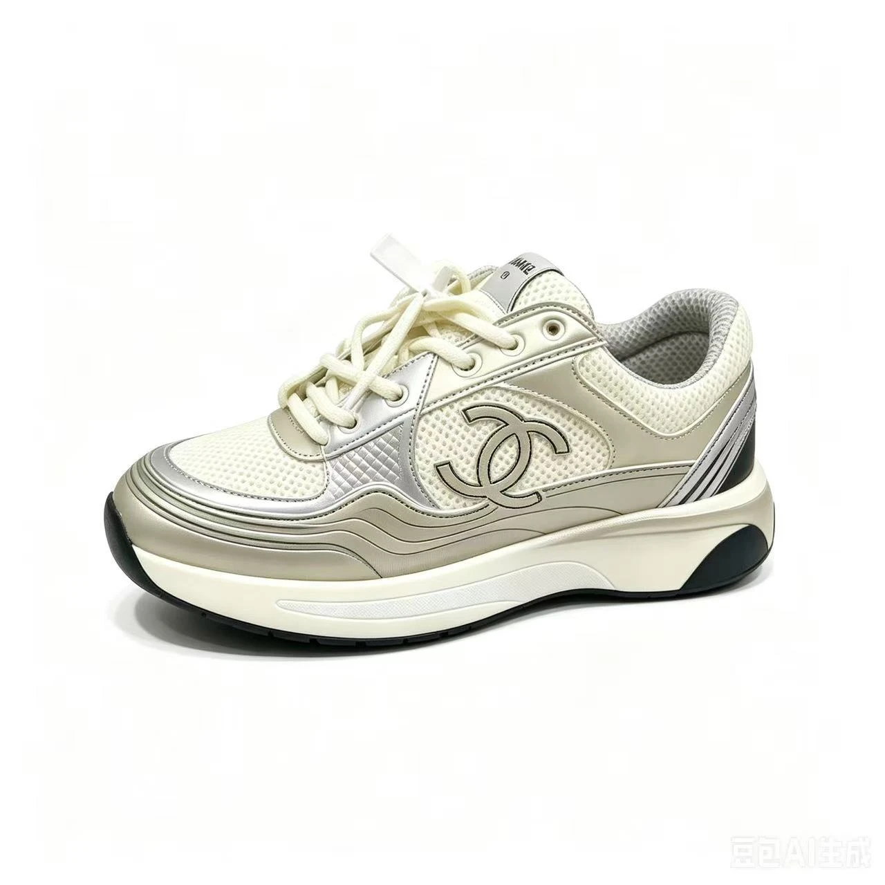 Cross-Border Putian 23C Chanel-Style Sneakers 2026 New Thick-Soled Color-Blocking Height-Increasing Dad Shoes Couple Casual Shoes - 2