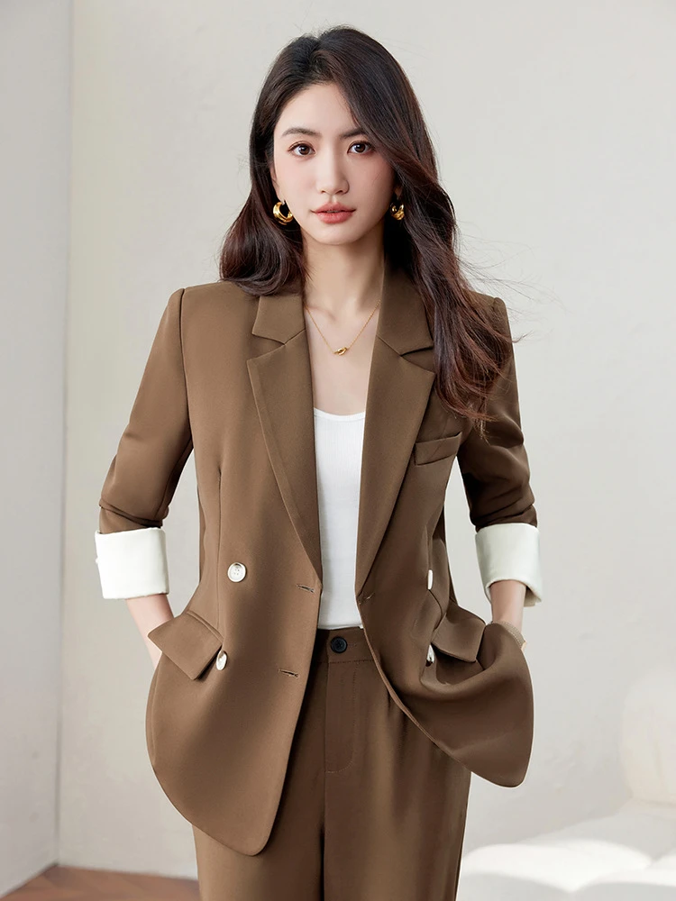 Black Suit suit Women 2025 New Spring and Autumn High-end Professional Broadcasting Host Overalls Suit suit Women - 2