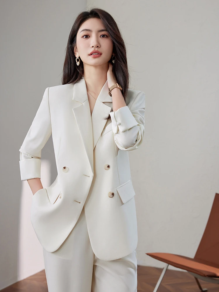 Black Suit suit Women 2025 New Spring and Autumn High-end Professional Broadcasting Host Overalls Suit suit Women - 3