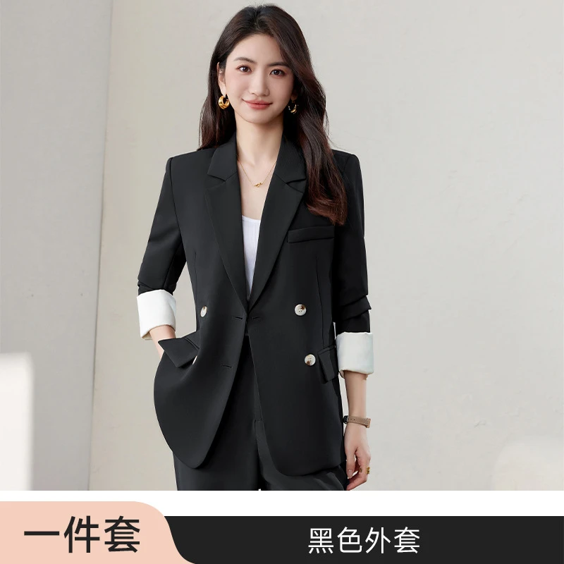 Black Suit suit Women 2025 New Spring and Autumn High-end Professional Broadcasting Host Overalls Suit suit Women - 6