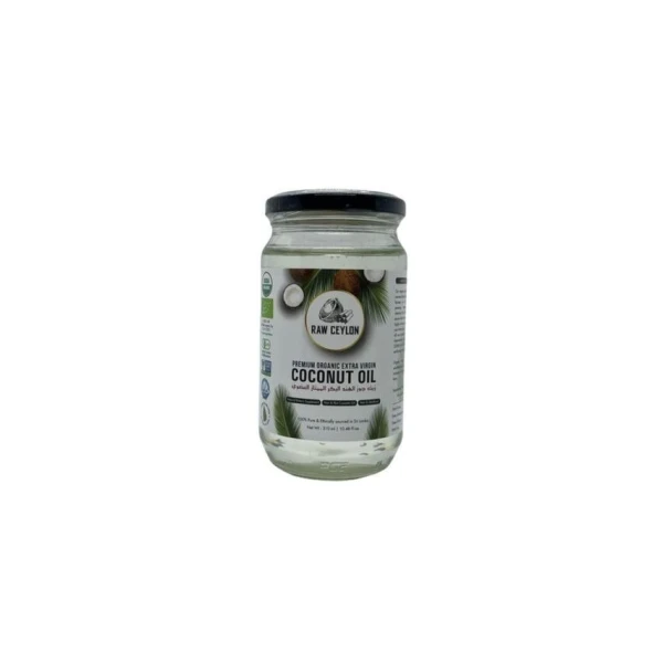 RAW CEYLON PREMIUM ORGANIC EXTRA VIRGIN COCONUT OIL- 310mL (10.48 Fl.oz)