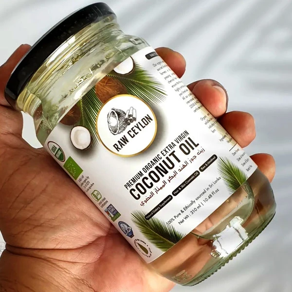 RAW CEYLON PREMIUM ORGANIC EXTRA VIRGIN COCONUT OIL- 310mL (10.48 Fl.oz) - 2