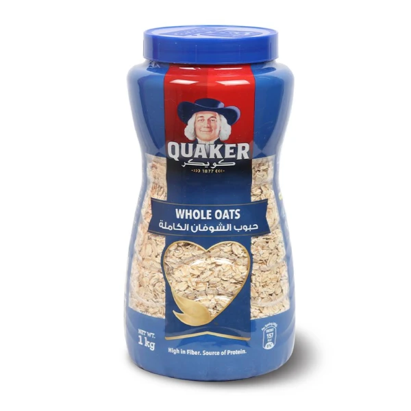 Quaker Whole Oats Plastic Jar- 900g