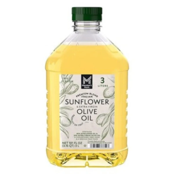 Members Mark Premium Blend Italian Sunflower & Extra Virgin Olive Oil Pet Bottle (Milf Flavor)- 3 Ltr