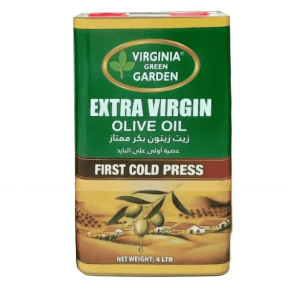 VIRGINIA GREEN GARDEN FIRST COLD PRESS EXTRA VIRGIN OLIVE OIL- 4 LITER