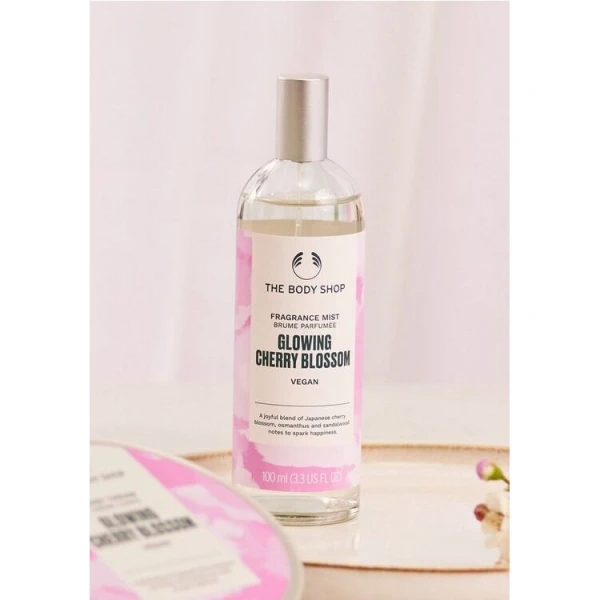 THE BODY SHOP Glowing Cherry Blossom Body Mist Fragrance Mist- 100mL (3.3 US FL OZ)