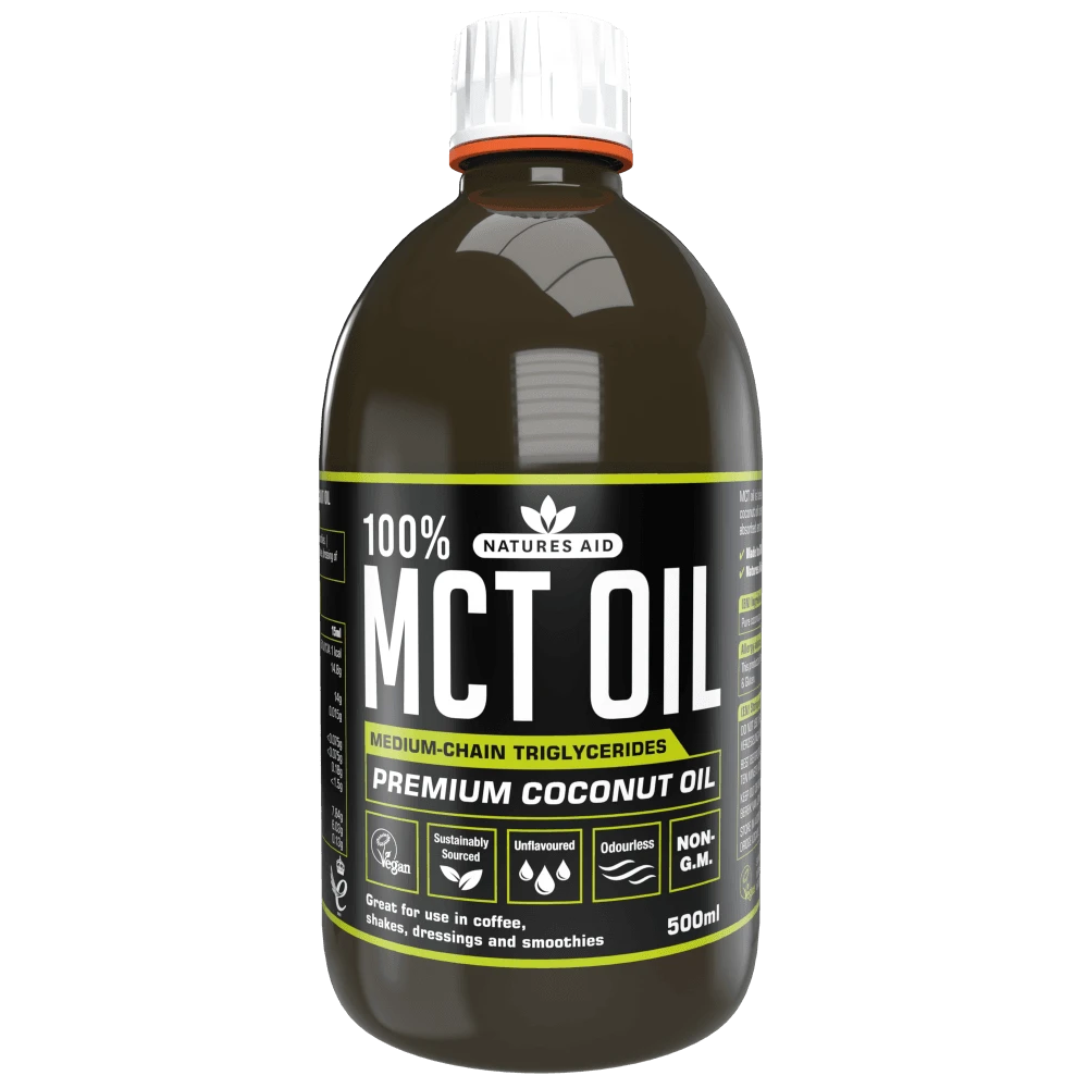 Natures Aid 100% MEDIUM-CHAIN TRIGLYCERIDES (MCT) Premium Coconut Oil- 500ml - 3