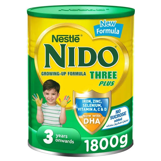 Nestlé Nido Three Plus (3+) Growing Up Formula Milk Powder- 1800gm - 2